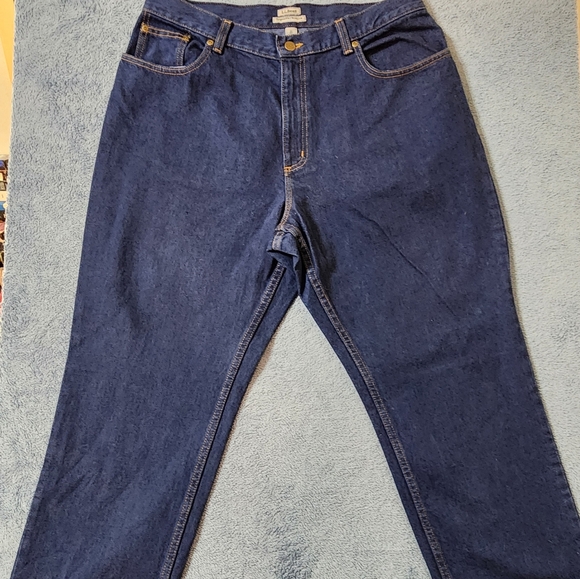 L.L. Bean Denim - Vintage L.L. Bean Jeans Women's 16 Petite Relaxed Fit Blue Dark LL Bean